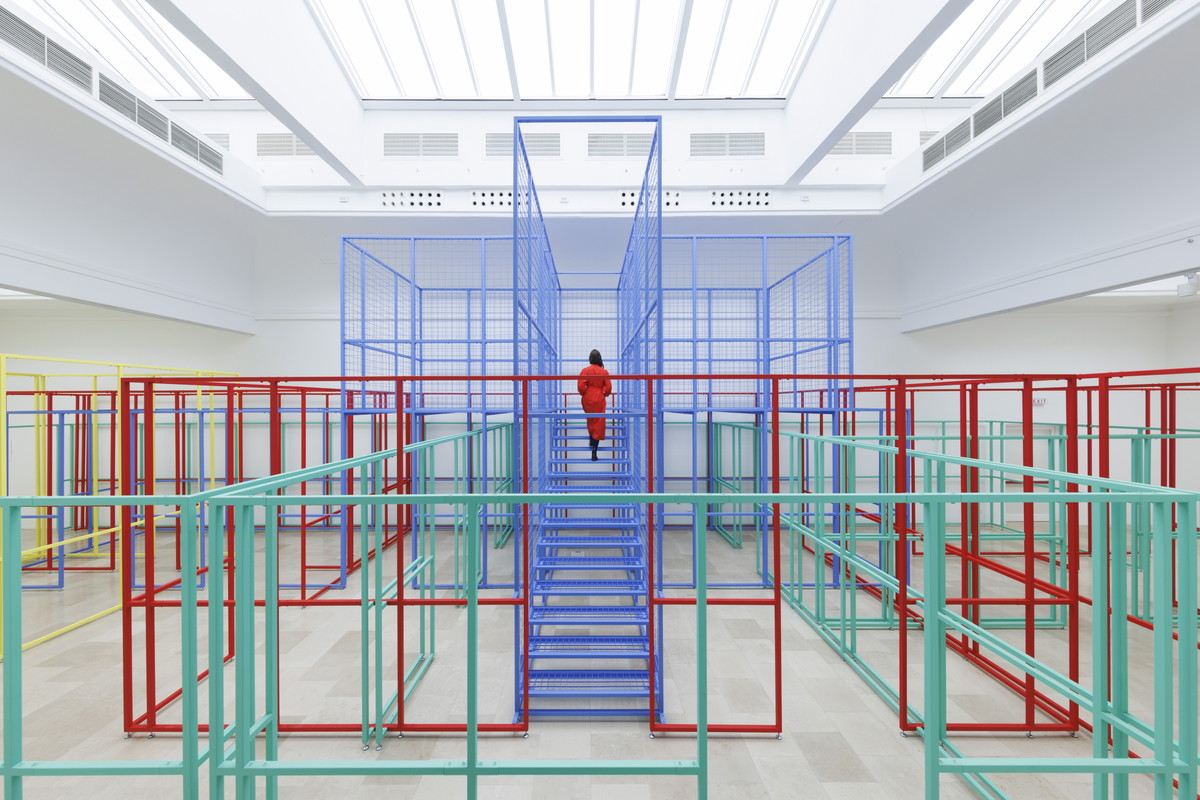 „Datament”, wystawa w Pawilonie Polskim na 18. Miedzynarodowej Wystawie Architekury w Wenecji, 2023, fot. Jacopo Salvi (altomare.studio), dzięki uprzejmości Zachęty — Narodowej Galerii Sztuki.