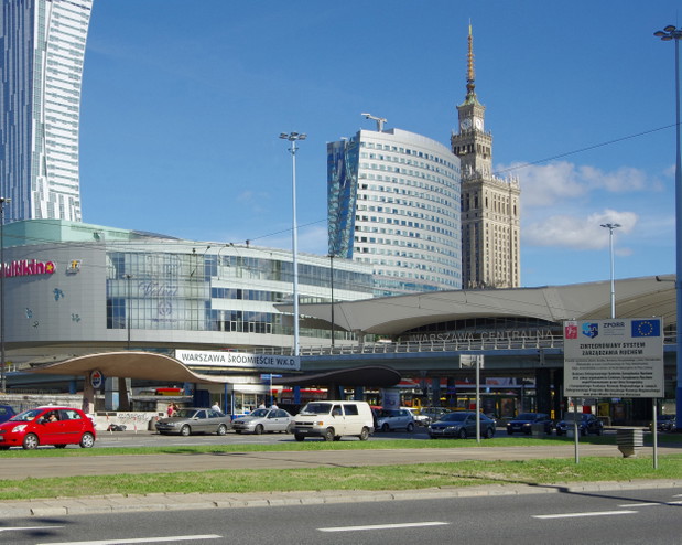Wiata WKD nad Warszawą-Śródmieście