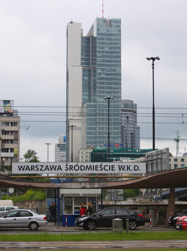 Wiata WKD nad Warszawą-Śródmieście