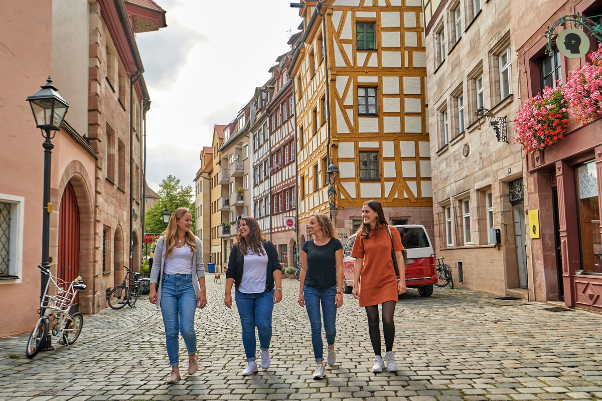 Norymberga, uliczka Weissgerbergasse