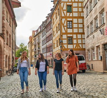 Norymberga, uliczka Weissgerbergasse