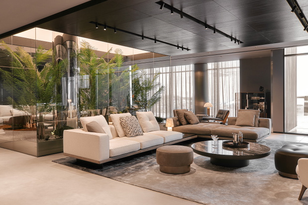 showroom Minotti w Dubaju, materiały prasowe