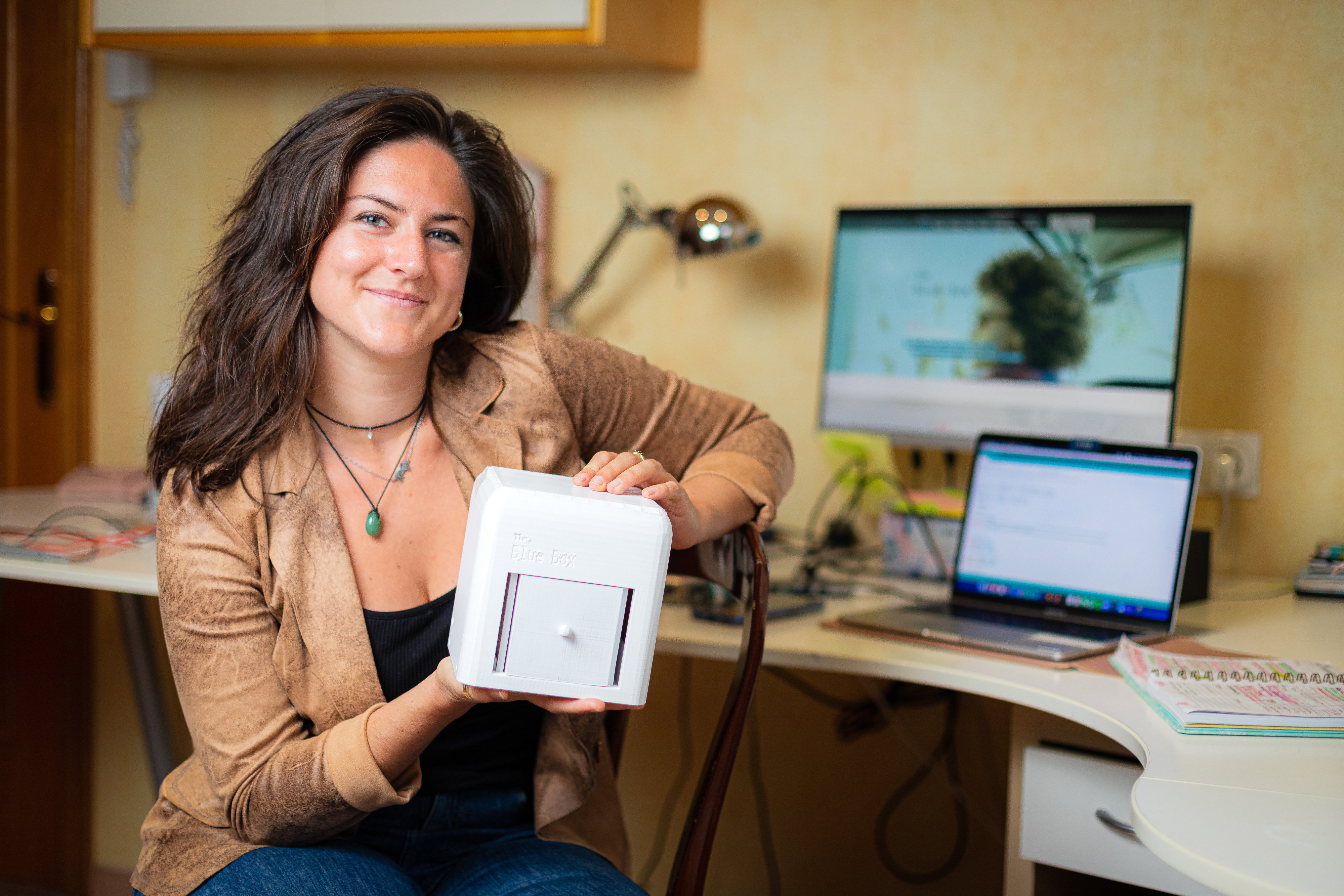 International 2020 JDA winner Judit Giro Benet with her Blue Box invention