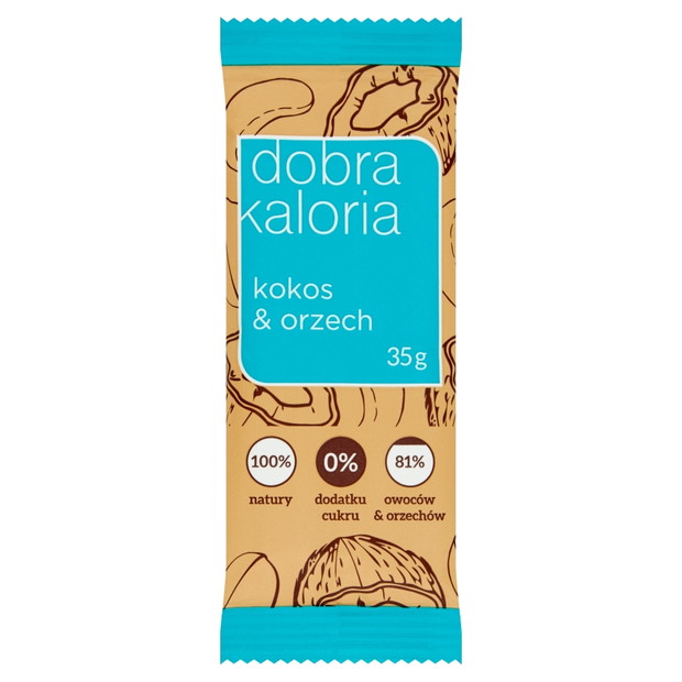 Batonik dobra kaloria, kokos & orzech, 2,99 zł