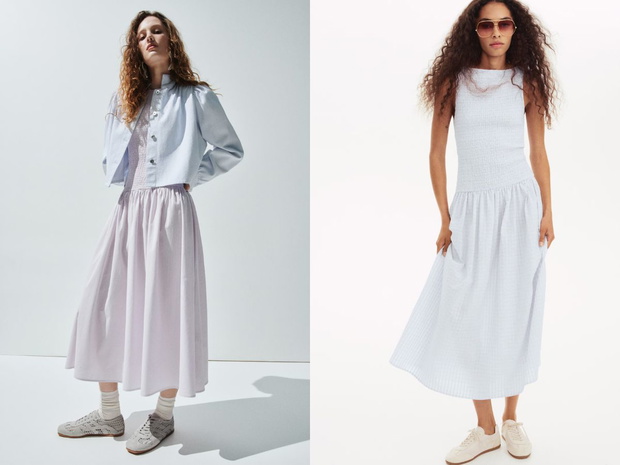 Sukienki midi z marszczeniem H&M