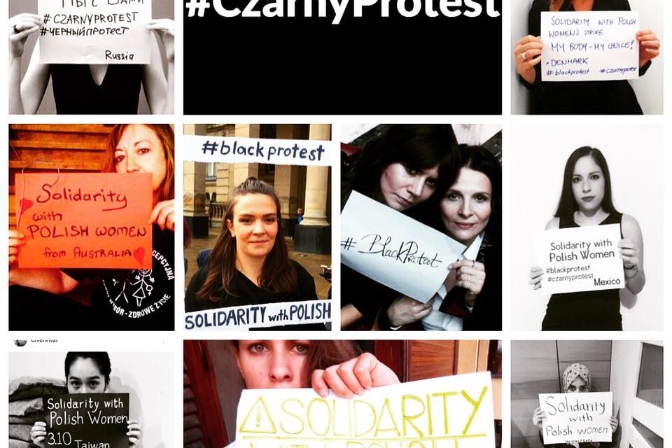Czarny protest, kobiety wspierają Polki, Fot. Asia Mały