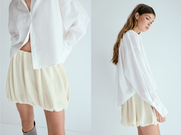Spódnica puffball H&M – fason, który przywołuje wspomnienia ze szkolnych korytarzy