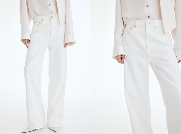 Jeansy w kolorze "perle blanche" w H&M