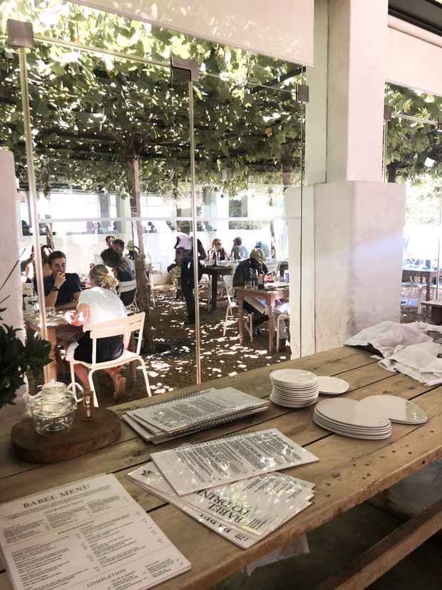 Restauracja Babel w winnicy Babylonstoren.