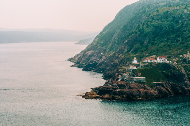 Widok na Atlanty i skalne nabrzeże , St. John's, Nowa Funlandia i Labrador