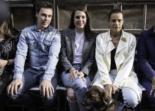 Louis Ducruet, Charlotte Casiraghi i księżniczka Stefania, 2019 rok.