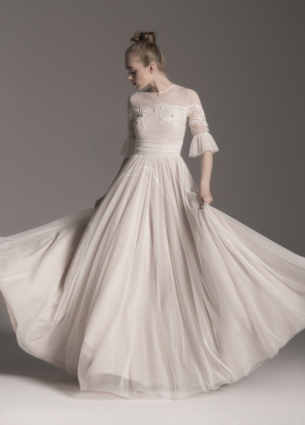 Rozkloszowana suknia ślubna Lidia Kalita Bridal