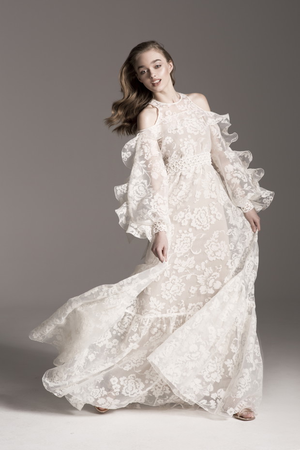 Suknia ślubna z falbanami Lidia Kalita Bridal