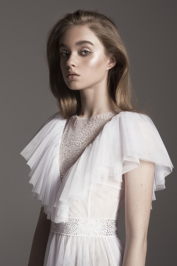 Suknia z falbanami Lidia Kalita Bridal