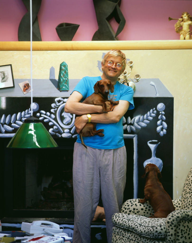 David Hockney z jamniczkiem