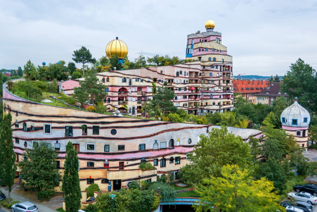 Waldspirale building complex, Darmstadt, Friedensreich Hundertwasser