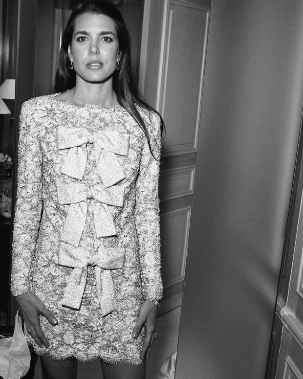 Charlotte Casiraghi w sukience Saint Laurent.