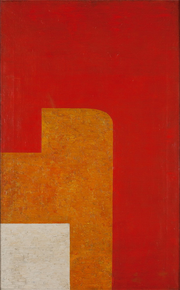 Władysław Strzemiński, Kompozycja architektoniczna 13c, 1929, płótno, farby olejne, fot. archiwum Muzeum Sztuki w Łodzi/ © Ewa Sapka-Pawliczak & Muzeum Sztuki w Łodzi
