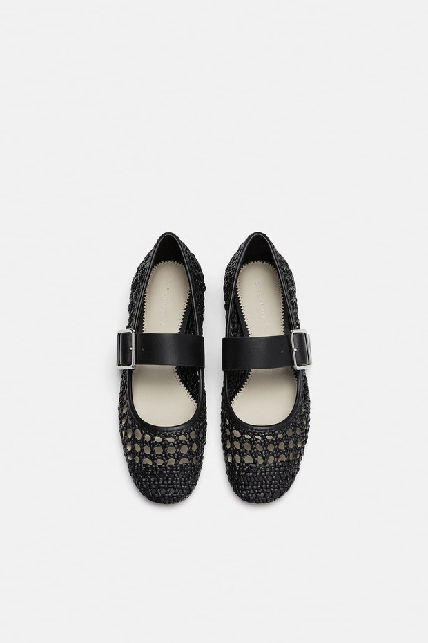 Buty Mary Jane z plecionki, Zara 49,90 zł