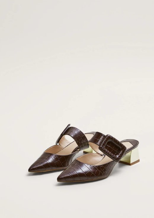 Skórzane buty w stylu Mary Jane, Mango 199,90 zł