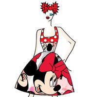 Minnie Mouse na London Fashion Week