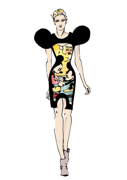 Minnie Mouse na London Fashion Week