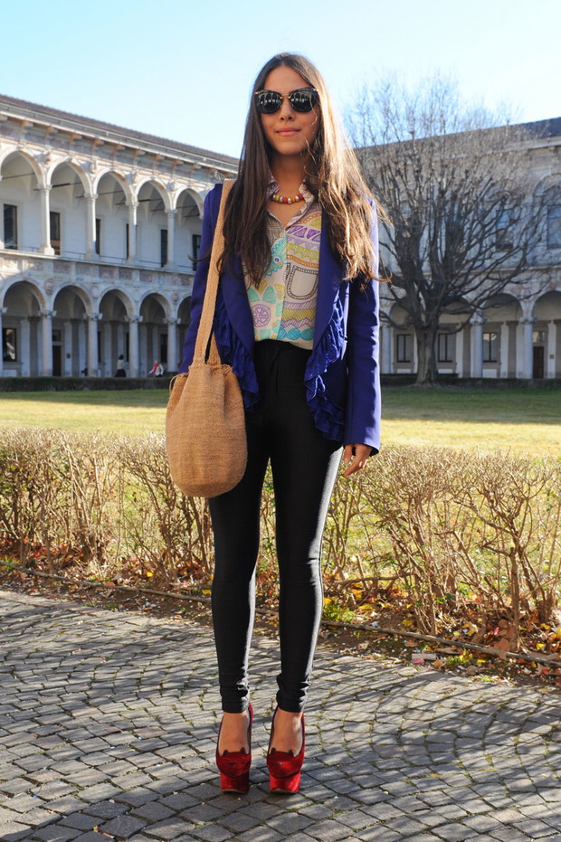 Street fashion z Mediolanu (Milan Fashion Week)