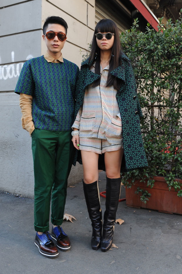 Street fashion z Mediolanu (Milan Fashion Week)