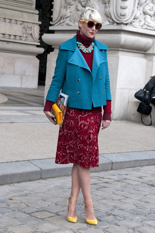 Street fashion z Paryża - goście Paris Fashion Week