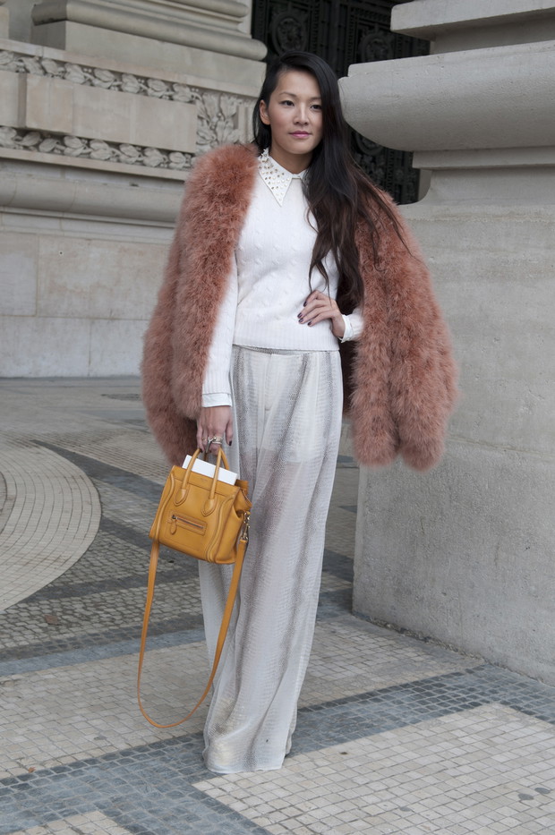 Street fashion z Paryża - goście Paris Fashion Week