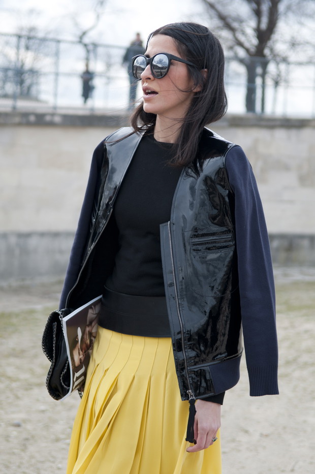 Street fashion z Paryża - goście Paris Fashion Week