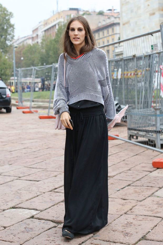 Street fashion: JAC, Kasia Struss i Zuza Bijoch w Mediolanie