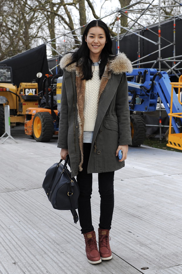 Street fashion: modelki noszą futro