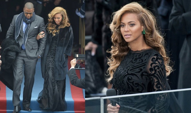 Beyoncé w sukni Emilio Pucci na ceremonii zaprzysiężenia Prezydenta USA, fot. East News