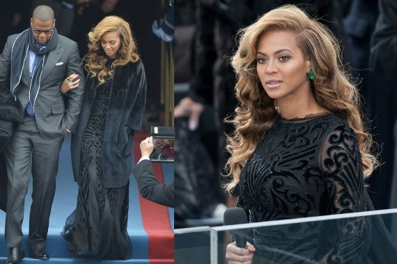 Beyoncé w sukni Emilio Pucci na ceremonii zaprzysiężenia Prezydenta USA, fot. East News