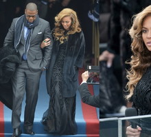 Beyoncé w sukni Emilio Pucci na ceremonii zaprzysiężenia Prezydenta USA, fot. East News