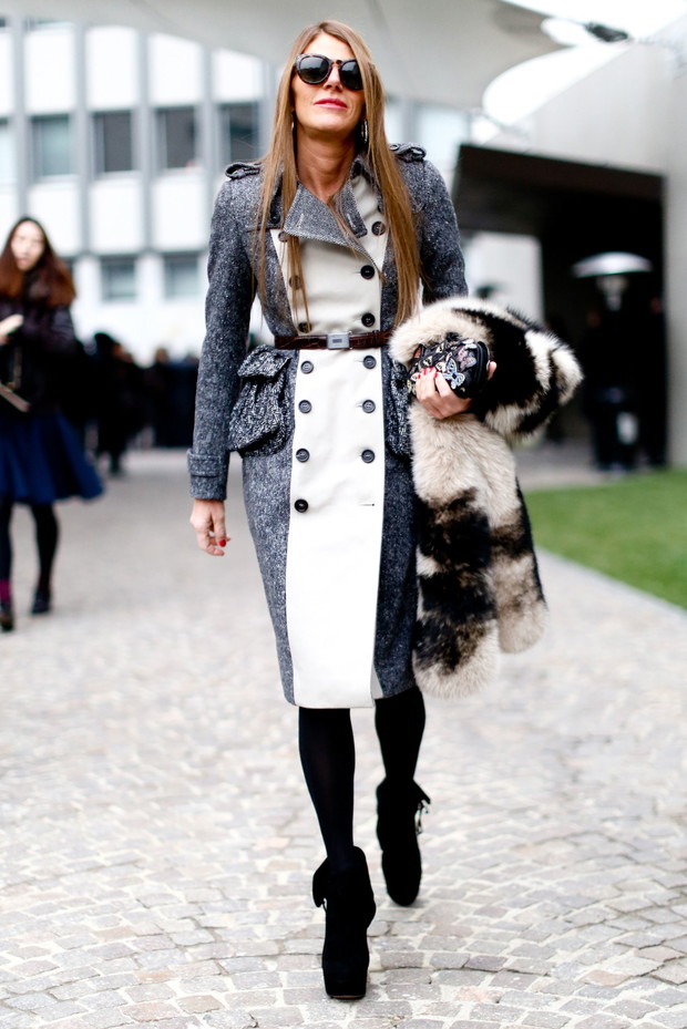 Street fashion: Anna Dello Russo na pokazach mody