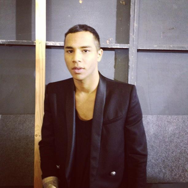 Pokaz Balmain jesień-zima 2014 - Olivier Rousteing, fot. Twitter @Balmain