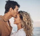 Man kissing his woman