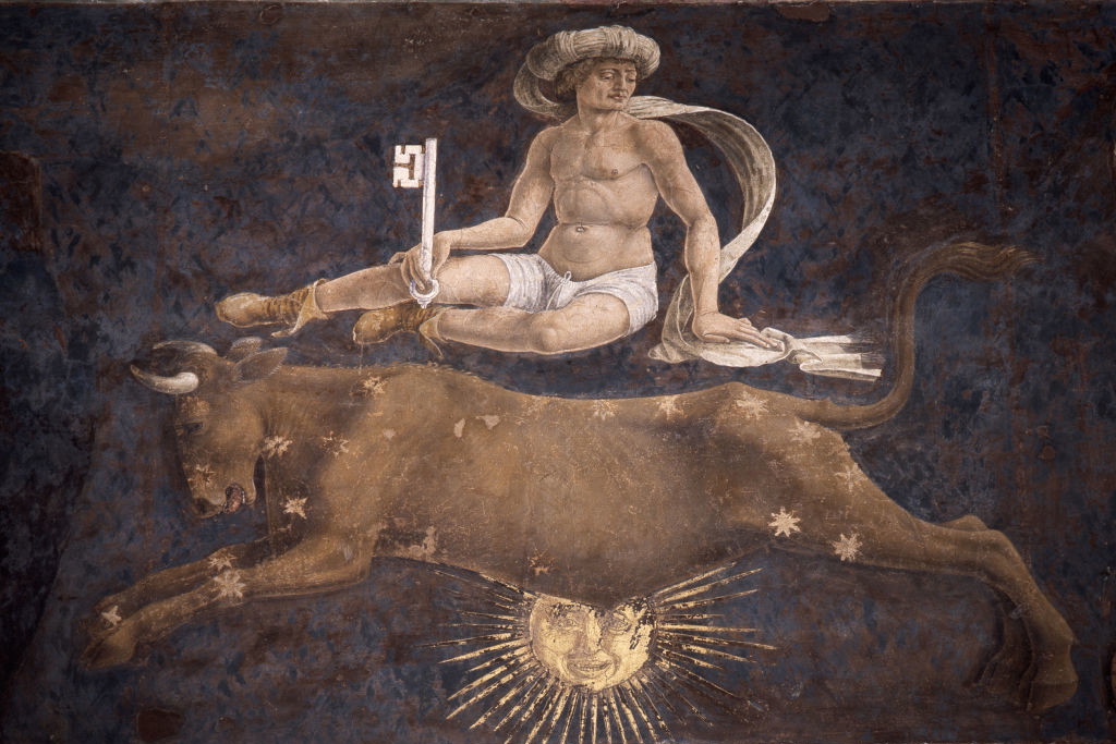 Allegorical representation of the signs of the zodiac from the 'Palace of Joy', by Francesco del Cossa