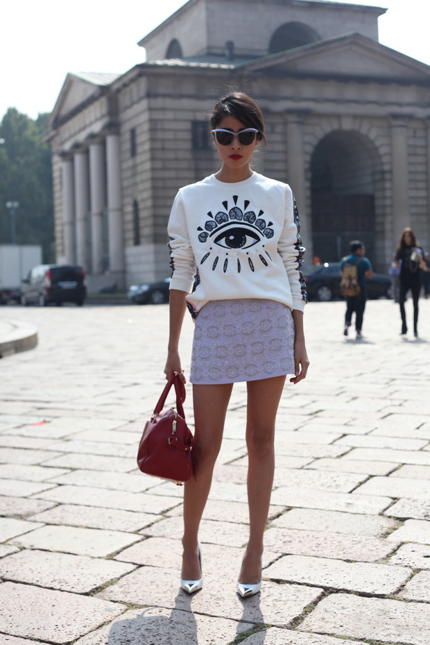 Street fashion: najlepsze stylizacje Milan Fashion Week SS14
