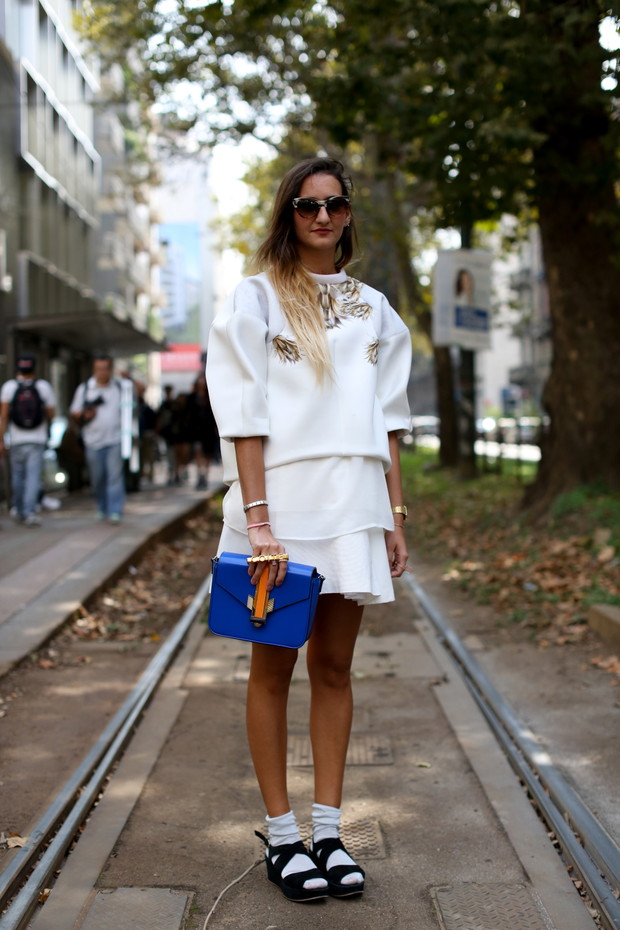 Street fashion: najlepsze stylizacje Milan Fashion Week SS14