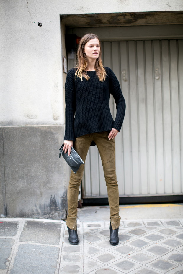 Street fashion: top modelki w Paryżu