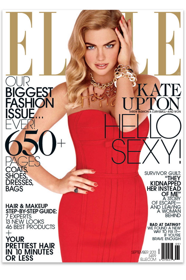 Kate Upton na okładce ELLE US, fot. Carter Smith