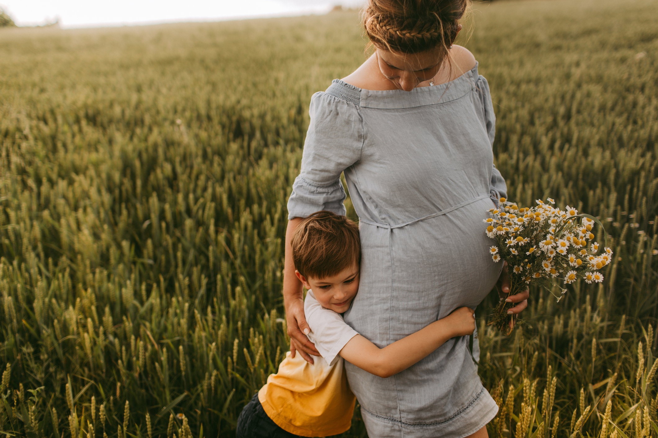 Flower picking with mom