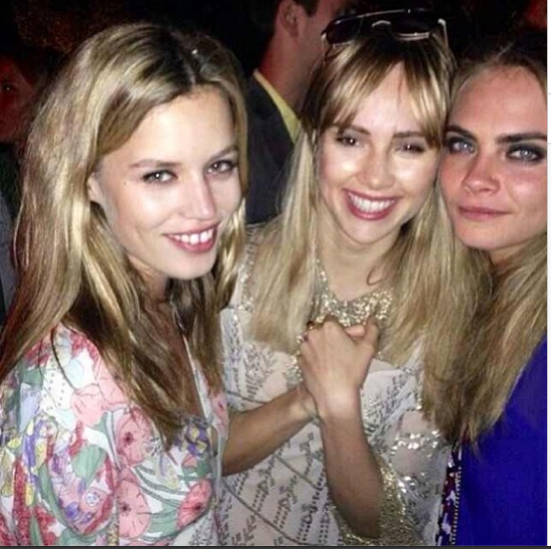 Georgia May Jagger z Suki Waterhouse i Carą Delevingne fot. instagram.com/georgiamayjagger