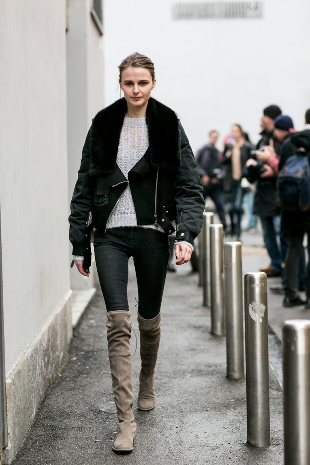 Street fashion: modelki off duty w Mediolanie