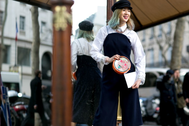 Street fashion: modelki off duty w Paryżu