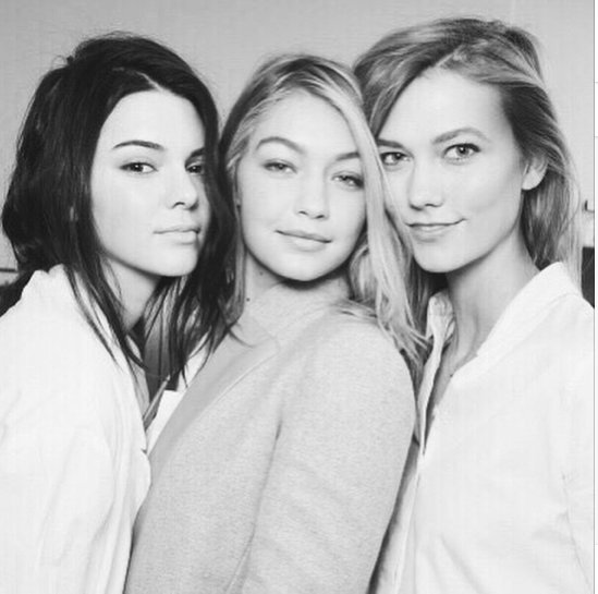 Kendall Jenner, Gigi Hadid i Karlie Klossfot. instagram.com/kendalljenner