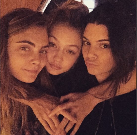 Cara Delevingne, Gigi Hadid i Kendall Jenner fot. instagram.com/kendalljenner